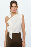 Dara Asymmetric Drape Ring Top