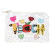 TEACH Seed Beaded Coin Purse Money Pouch
