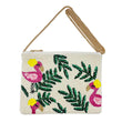 Pink Flamingo Crossbody Clutch Beaded Sequin Resort Handbag
