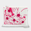 Pink Floral Beaded Crossbody Handbag