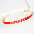 GAMEDAY 18K Gold Dipped Enamel Red White Team Bracelet