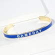 GAMEDAY 18K Gold Dipped Enamel Blue White Team Bracelet