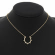 Horseshoe Lucky 18K Gold Sterling Pendant Necklace