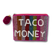 TACO MONEY Seed Beaded Coin Money Storage Pouch