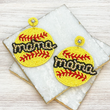 Softball MAMA Seed Bead Rhinestone Sports Theme Earrings