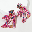 21ST BIRTHDAY Premium Bead & Crystal Celebration Earrings