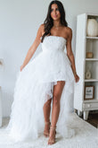Aria Dance With Me Tulle Ruffle Dress in White