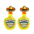 Tequila Mexican Hat Fiesta Party Beaded Earrings