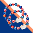 Set of 2 Gameday Orange & Blue Beaded Bracelets