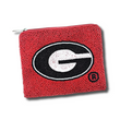 Football UGA Logo Red Beaded Storage Coin Pouch
