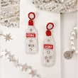 Iconic Brand Vodka Bottle Beaded Rhinestone Earrings