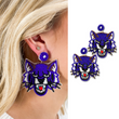 Kentucky Wildcats Football Team Mascot Beaded Earrings