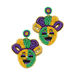 Mardi Gras Beaded Court Jester Earrings