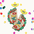 Mexican Food Festival Taco Glitter Sheet Earrings