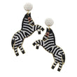 Zebra Animal Safari Resort Beaded Earrings