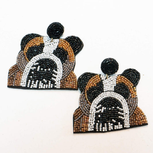 Big Bulldog Dog Breed Puppy Beaded Earrings
