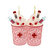 Nurse Fuel Coffee Cup Pink Acrylic Earrings