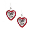 NURSE Theme Medical WE CARE Heart Earrings