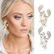 Jewel Crystal Bling Lobster Evening Glam Earrings