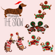 Christmas Dachshund Dog Breed Animal Pet Beaded Earrings