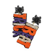 Halloween TRICK OR TREAT Colorful Seed Beaded Earrings