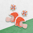 Tennessee Vols Team Colors Beaded Crystal Helmet Earrings