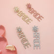 BRIDE Rhinestone Word Dangle Earrings
