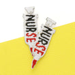 NURSE Syringe Shot Seed Beaded Earrings