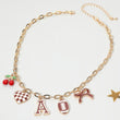 Alabama Football Cherry Bow Charm Necklace
