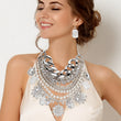 Alexis Pearl Crystal Embellished Necklace Earrings SET