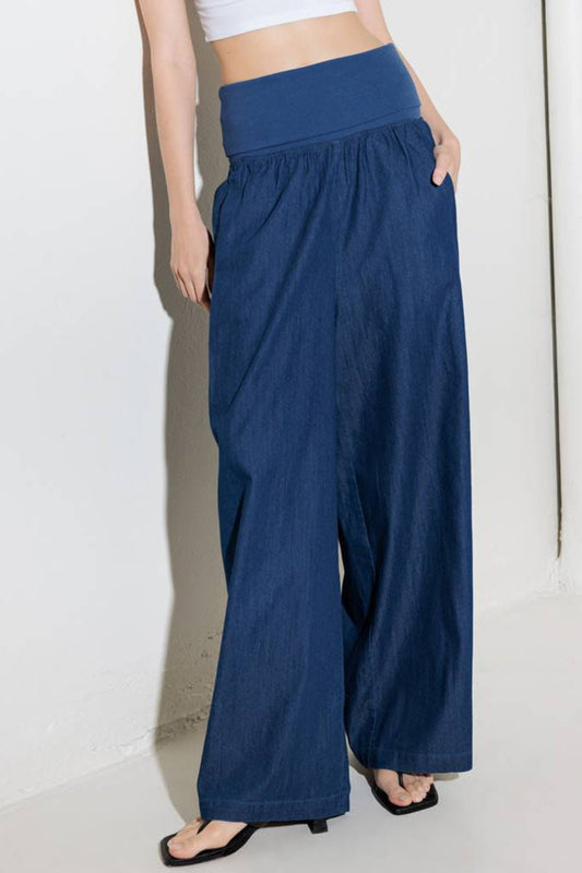 WALK EASY IN COMBO DENIM PANTS JUMPSUIT