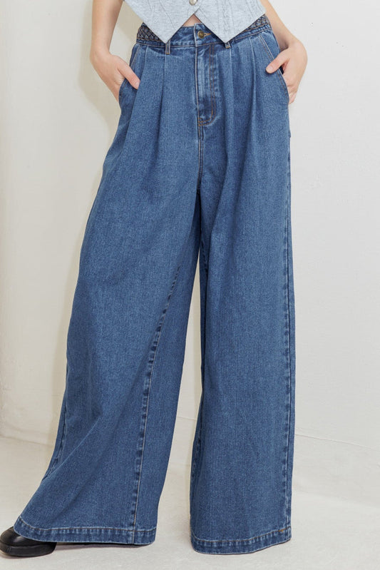 WESTERN RIVET DENIM PANTS