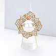 Pearl Centered Petal Power Floral Ring