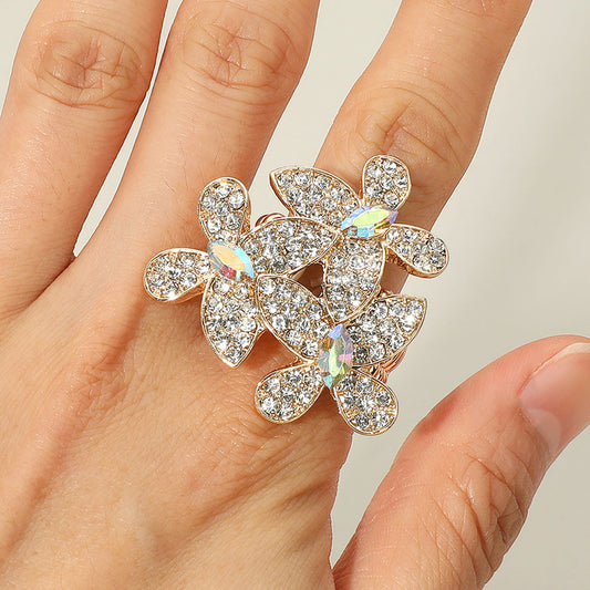 Austrian Crystal Butterflies in Flight Ring