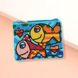 Swimming Together Fish Beaded Mini Pouch Bag