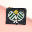 PICKLEBALL PADDLE Beaded Coin Money Pouch