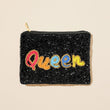QUEEN Black Seed Beaded Lipstick Bag Coin Pouch