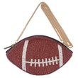 Seed Beaded Football Crossbody Bag Handbag