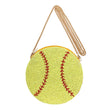 Seed Beaded Softball Crossbody Bag Handbag
