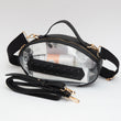 Black Football Shaped Transparent Crossbody Bag