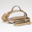 Gold Football Shaped Transparent Crossbody Bag