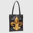 Fleur de Lis Accented Sequin Tote Bag