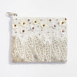 Pearl Sequin Seed Beaded Flower Leaf Mini Pouch Bag