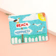 BEACH Message Seed Beaded Mini Pouch Bag