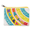 HAPPY EASTER Seed Beaded Mini Pouch Bag