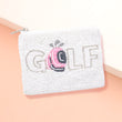 Golf Pattern Seed Beaded Mini Pouch Bag
