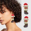 LETTERS TO SANTA Seed Beaded Christmas Holiday Gift Earrings