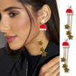 Shooting Stars Seed Beaded Christmas Holiday Gift Earrings