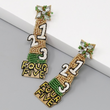 Happy New Years Eve Countdown Beaded Drop Earrings