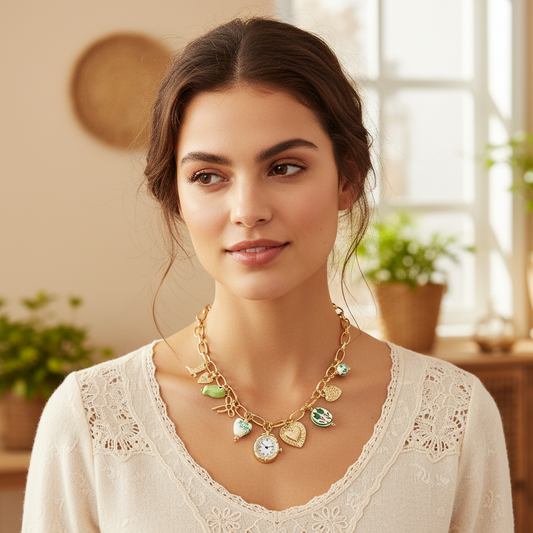 Just In Time Ceramic Charm Necklace